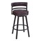 Armen Living Titana 30" Barstool in Auburn Bay finish with Brown Pu upholstery 721535746859 - alternate 1